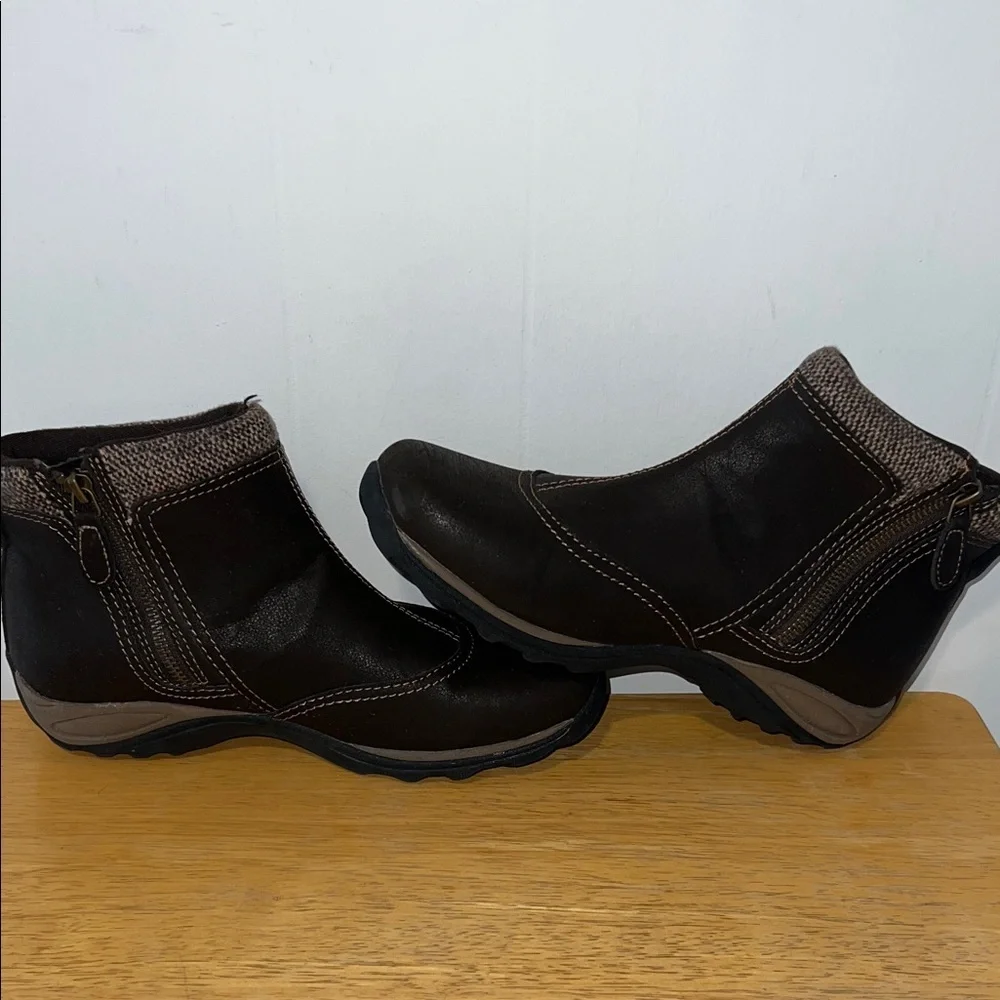 Eastland Bridget Dark Brown Boots with Knit Trim Style 2160-02